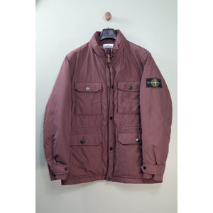 Stone Island Maroon Micro Reps Down Jacket