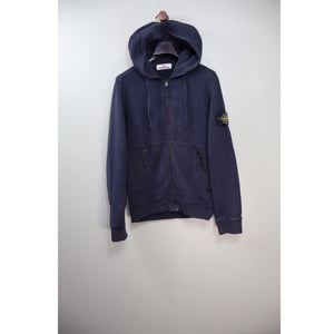 Stone Island Navy Zipped Hoodie