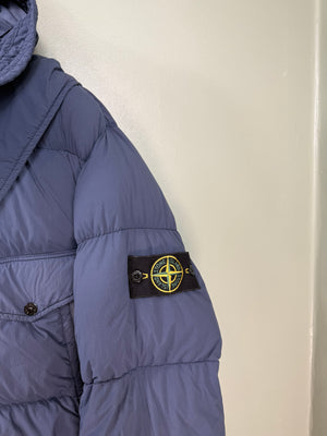 Stone Island Navy Organic Feel Tela Down Jacket