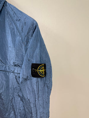 Stone Island Blue Nylon Metal Overshirt