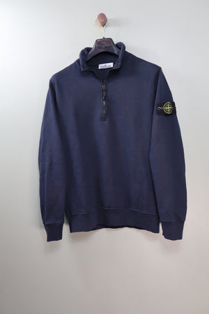 Stone Island Navy 1/4 Zip Jumper