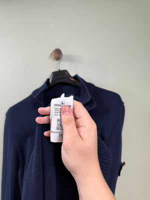 Stone Island Navy 1/4 Zip Knit Jumper