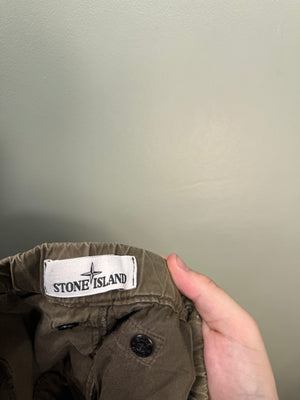 Stone Island Khaki RE-T Cargo Bottoms