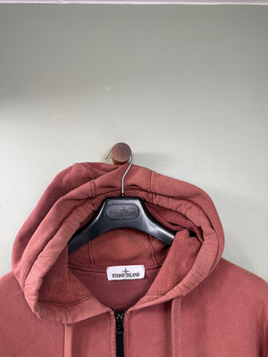 Stone Island Burnt Orange Zipped Hoodie