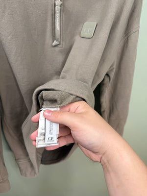 C.P. Company Khaki Metropolis 1/4 Zip Jumper