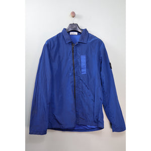 Stone Island Blue Nylon Metal Overshirt