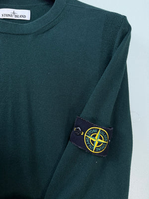 Stone Island Dark Green Knit Jumper