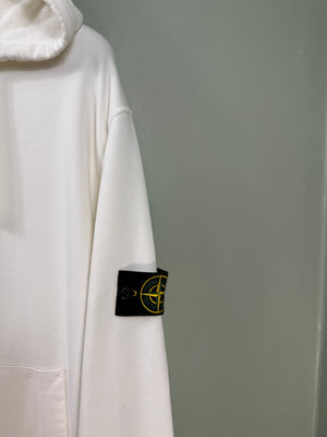 Stone Island Off White Zipped Hoodie