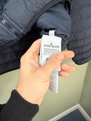 Stone Island Navy Loom Woven Down Jacket