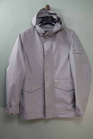 Stone Island Grey Weatherproof Cotton Canvas Ghost Jacket