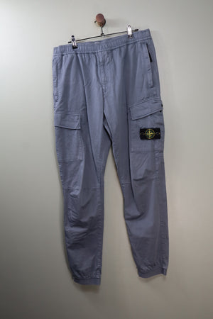 Stone Island Avio Blue RE-T Cargo Bottoms
