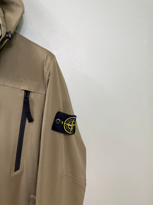 Stone Island Khaki Soft Shell Check Grid Jacket