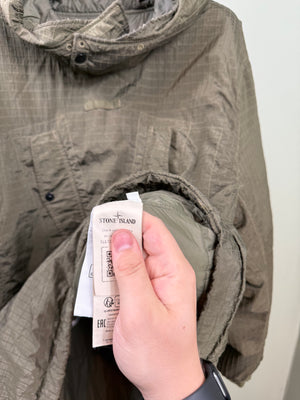 Stone Island Khaki Macro Ripstop Nylon Metal Primaloft Smock