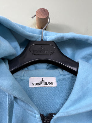 Stone Island Baby Blue Zipped Hoodie