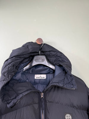 Stone Island Navy Nylon Metal Watro Ripstop Down Jacket