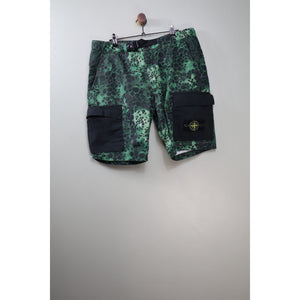 Stone Island Green Tortoise Shell RE Cargo Shorts