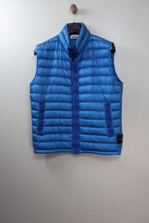 Stone Island Blue Garment Dyed Down Gilet
