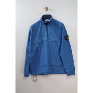 Stone Island Blue 1/4 Zip Smock