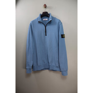 Stone Island Sky Blue 1/4 Zip Jumper
