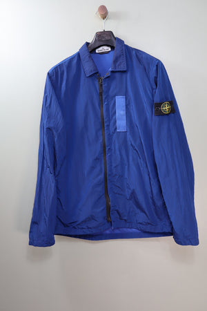 Stone Island Blue Nylon Metal Overshirt