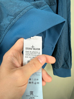 Stone Island Blue Nylon Metal Jumper