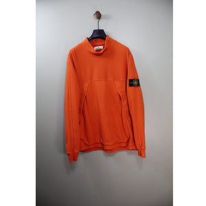 Stone Island Orange Mock Neck Jumper
