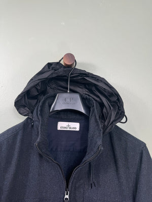 Stone Island Navy Wool Shell Jacket