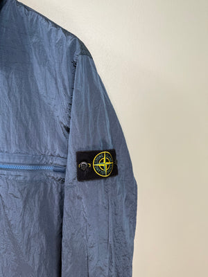 Stone Island Blue Nylon Metal Overshirt