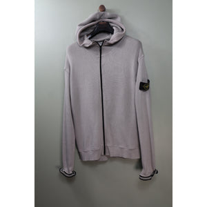 Stone Island Grey Zipped Hoodie