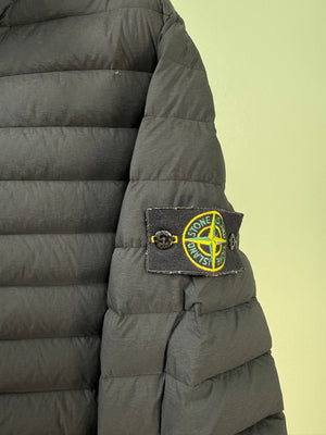 Stone Island Black Loom Woven Down Jacket