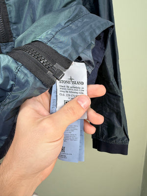 Stone Island Blue Green Nylon Metal Weft Watro Jacket