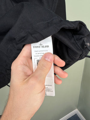 Stone Island Black 3/4 Zip Smock