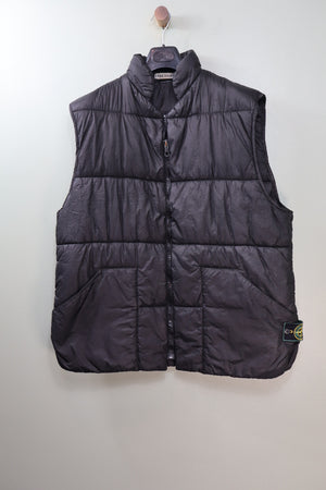 Stone Island Black Nylon Ripstop Down Gilet