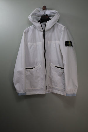 Stone Island White Aggressive Gommato Jacket
