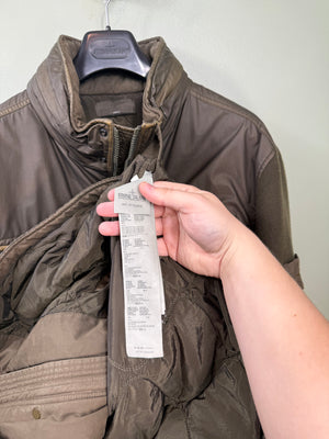 Stone Island Khaki Ghost Panno Tinto Mussola Gommata Jacket