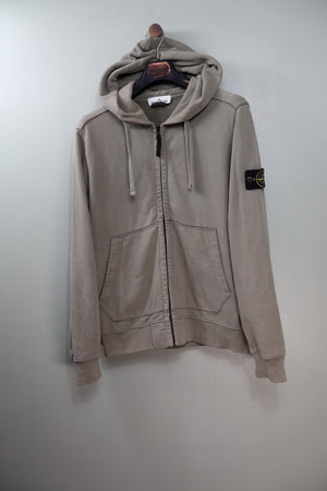 Stone Island Khaki Zipped Hoodie