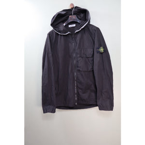 Stone Island Black Hooded Overshirt