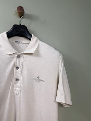 Stone Island White 25th Anniversary Polo