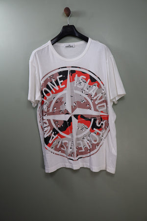 Stone Island White Desert Camo T-Shirt