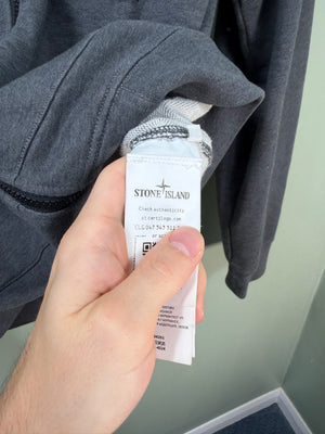 Stone Island Grey Zipped Hoodie