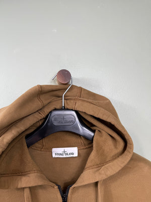 Stone Island Brown Zipped Hoodie