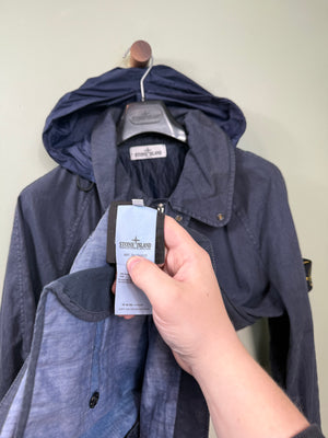 Stone Island Navy Lino Watro Parka Jacket
