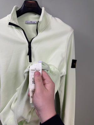 Stone Island Pastel Green 1/4 Zip Jumper