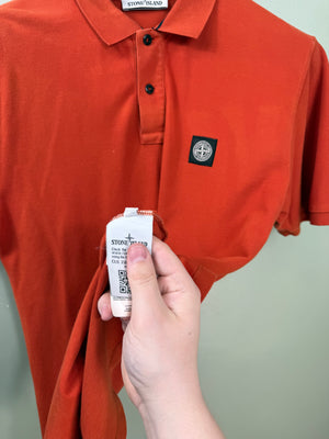 Stone Island Orange Slim Fit Polo
