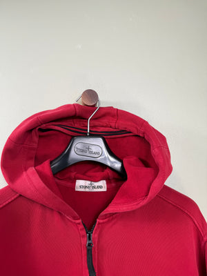 Stone Island Red Zipped Hoodie
