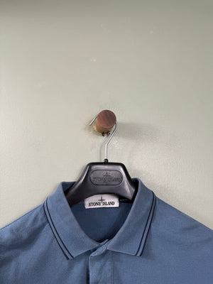 Stone Island Blue Slim Fit Polo