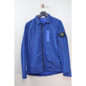 Stone Island Blue Nylon Metal Overshirt
