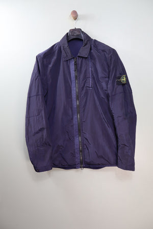 Stone Island Navy Nylon Metal Overshirt