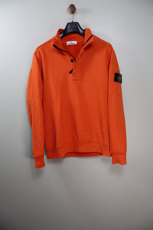 Stone Island Orange 1/4 Zip Jumper