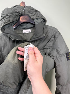 Stone Island Khaki Crinkle Reps Down Jacket